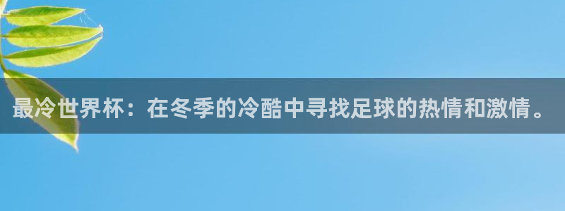 世界杯欧洲区预选赛:最冷世界杯:在冬季的冷酷中寻找足球的热情和激情。